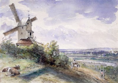 A windmill at Stoke by Nayland, near Ipswich, Suffolk, 1814 by John Constable